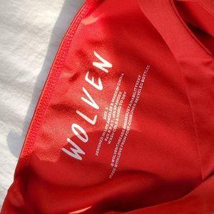 NWOT Wolven Double Cross Top